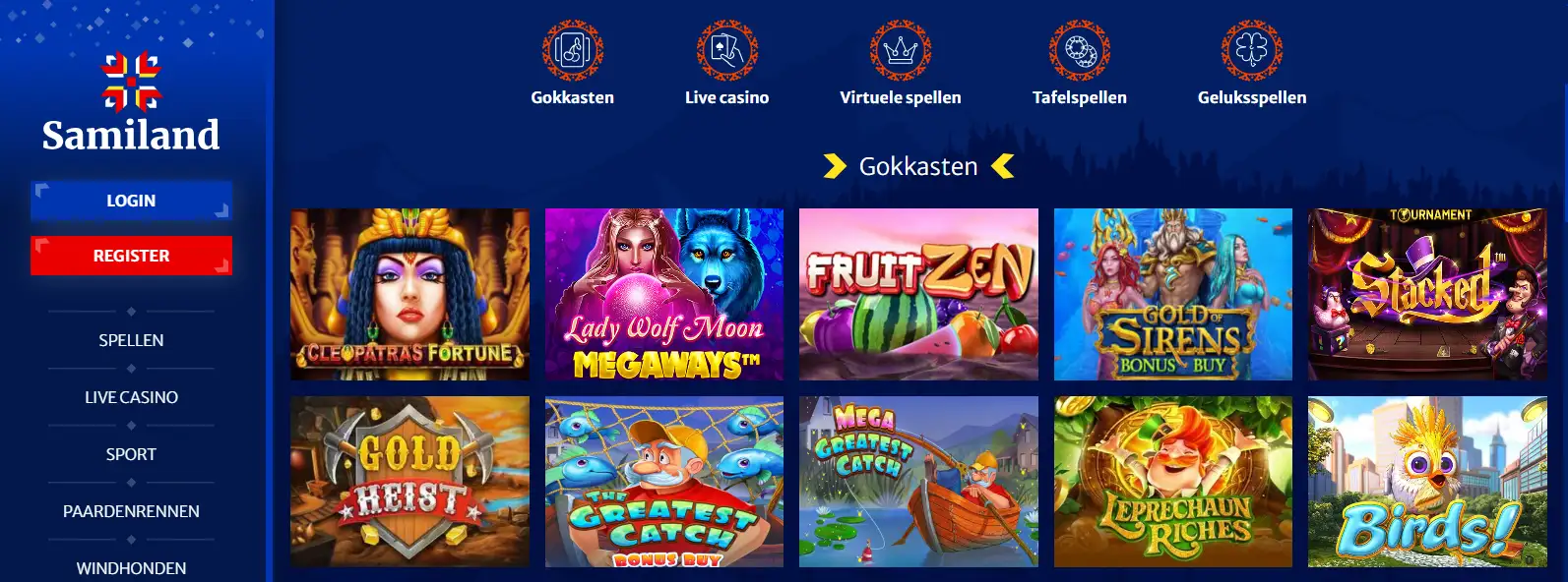 Samiland casino-lobby met zichtbaar speloverzicht